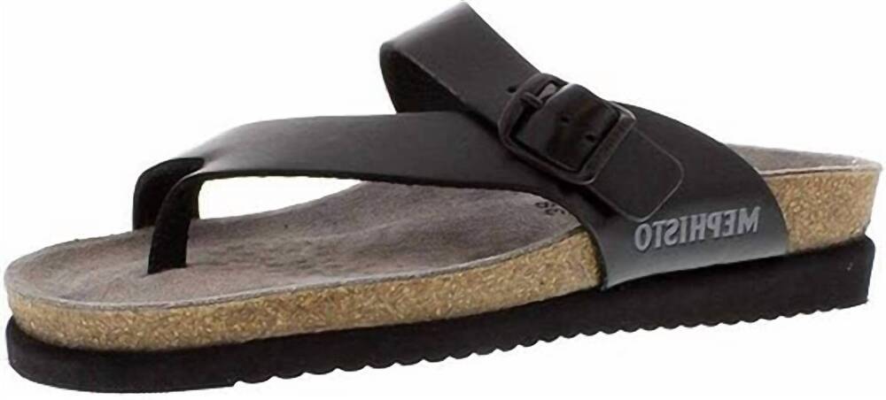 NEW MEPHISTO women's helen sandal in black sandanyl